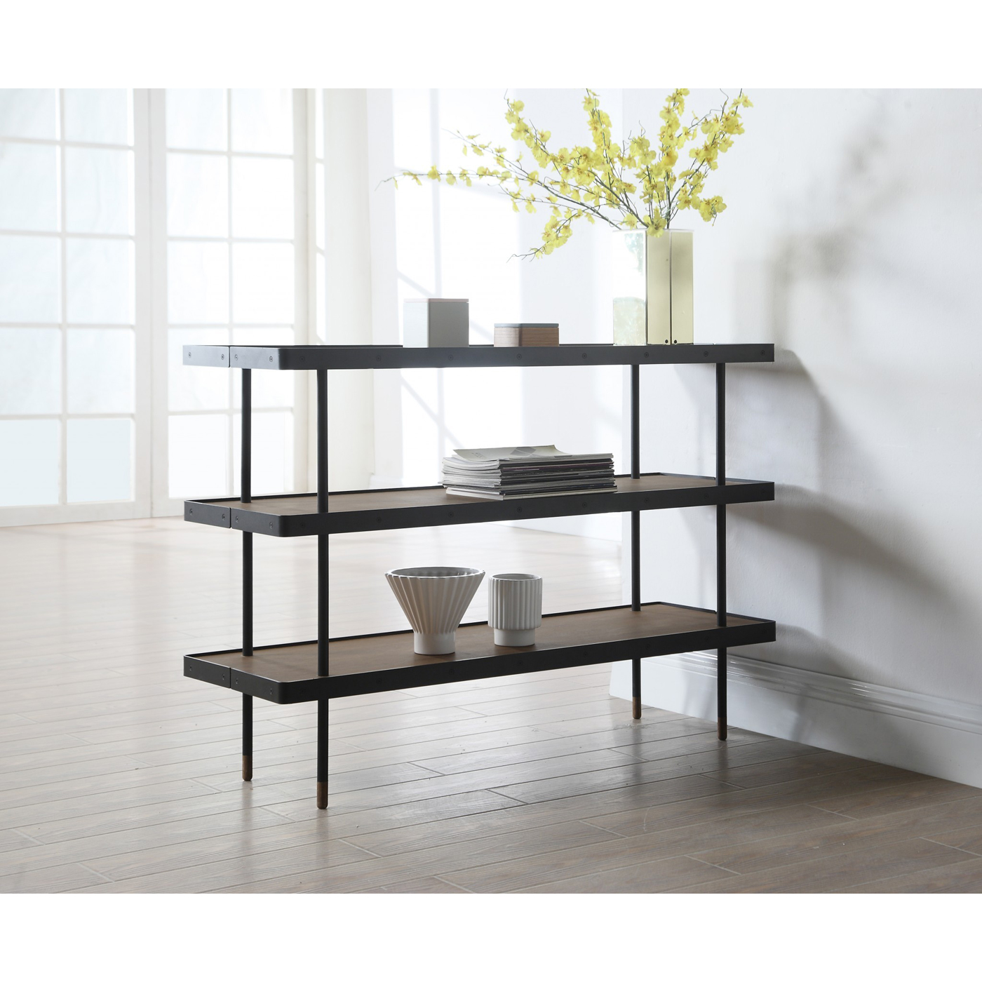 Gabriel Modern Oak Low Shelving Unit